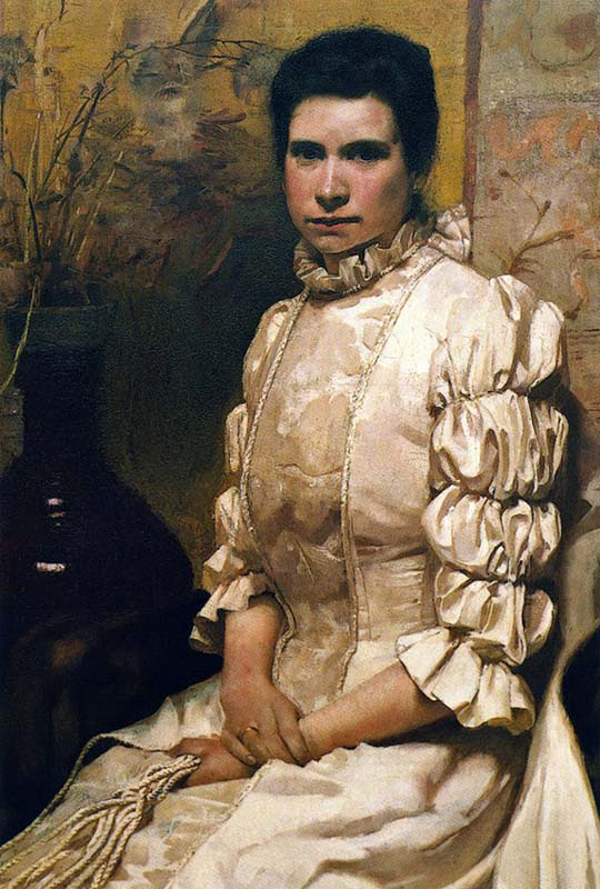 The Artist's Wife-Eliza Ferguson-in Her Wedding Dress